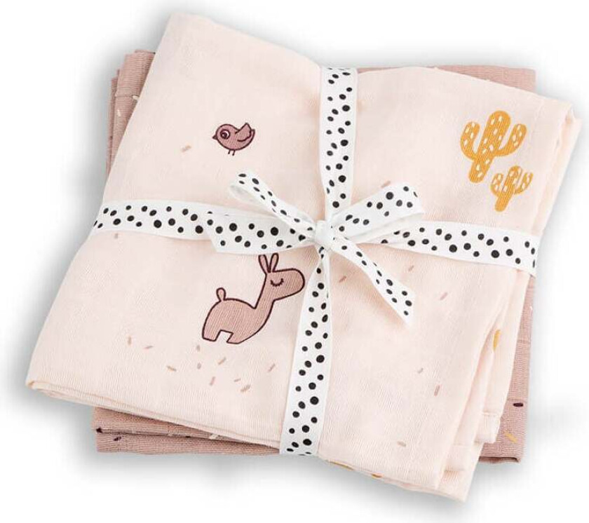 Bilde av Bæresjal Lalee 2-pakning, Powder - Gulpekluter & Babytepper - Bomull