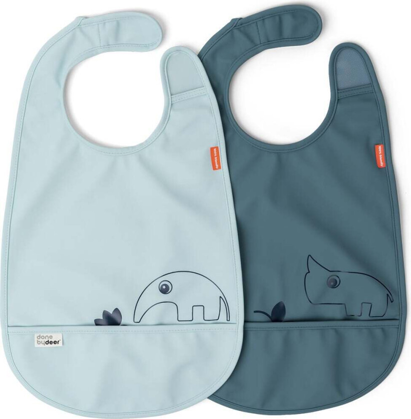 Done by Deer Smekke 2-Pack Deer Friends, Blue - Bestikk & Servering - Polyester