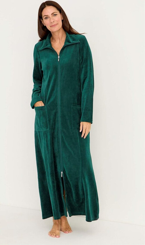 Lang morgenkåpe i velour