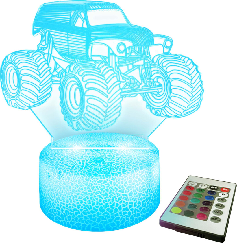 3D-Nattlampe Monster Truck - Nattlamper