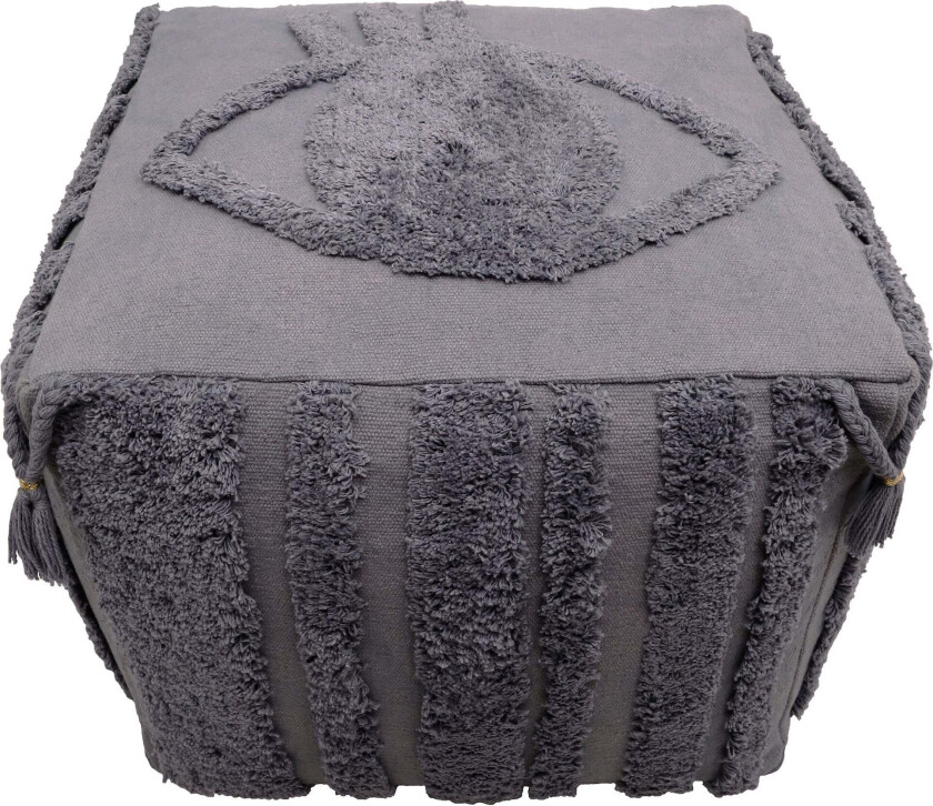 Puff, Grå - Sittemøbler - 100% Bomull