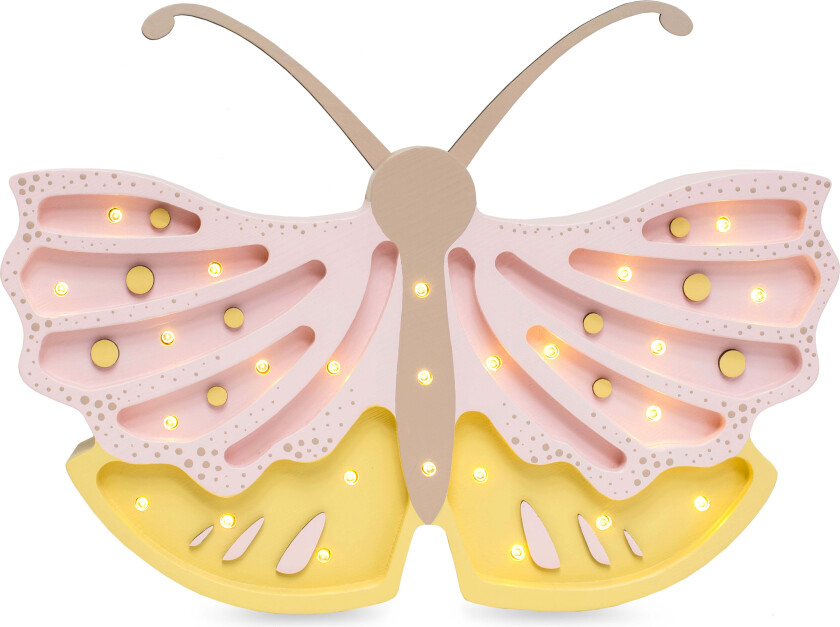 Lampe Sommerfugl, Rosa - Nattlamper