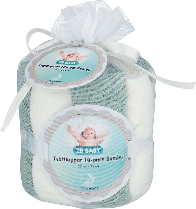 Vaskekluter Bambus 10-pack, Grønn - Vaskekluter - Bambus