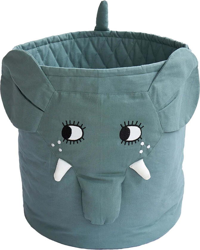 Mini Oppbevaringskurv Elefant, Blå - Kurver
