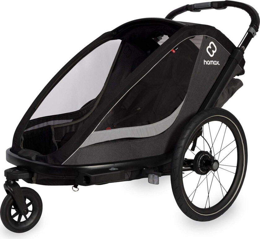 Cocoon Sykkelvogn, Grey/Black - Sykkelvogner