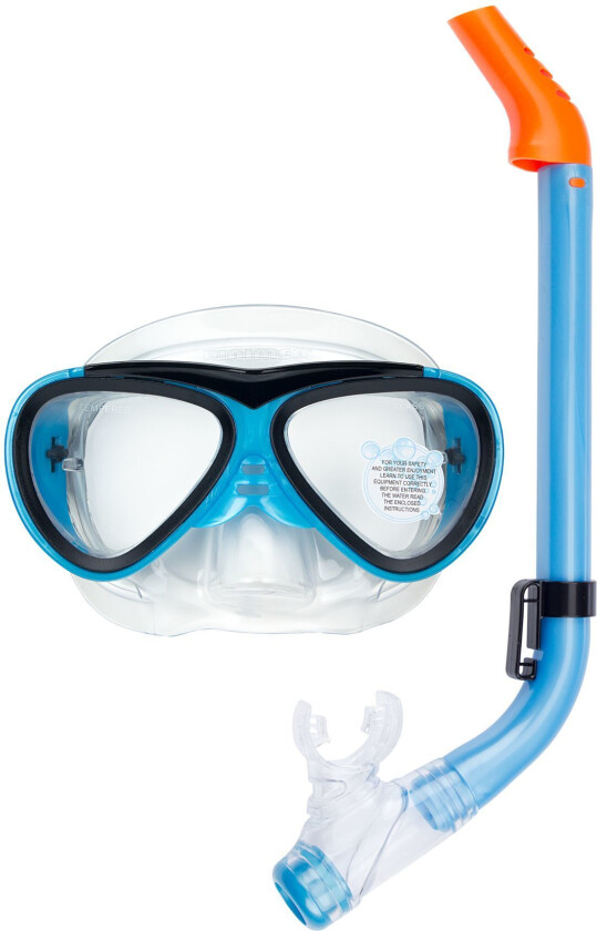 Dykkemaske Med Snorkel, Blå - Dykkermasker & Snorkelsett