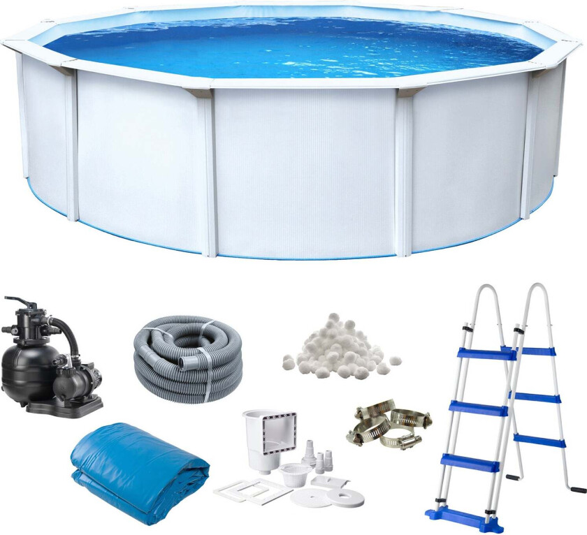 Swim & Fun Classic Basseng 460x120 cm, Hvit - Bassenger - Stål