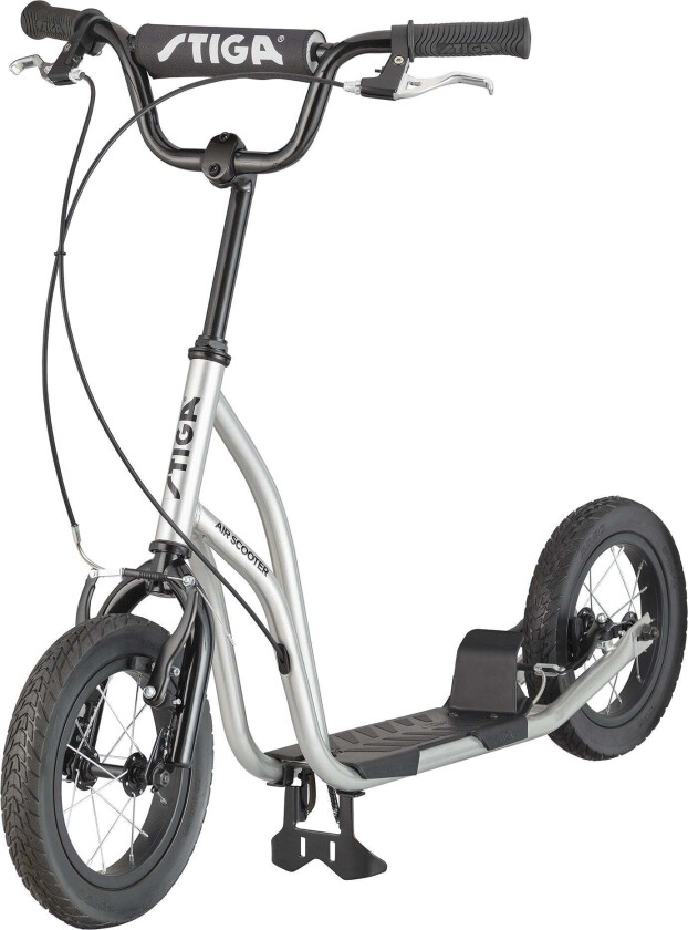 Air Sparkesykkel 12 tommer, Sølv/Svart - Sparkesykler & Kickbikes - Stål