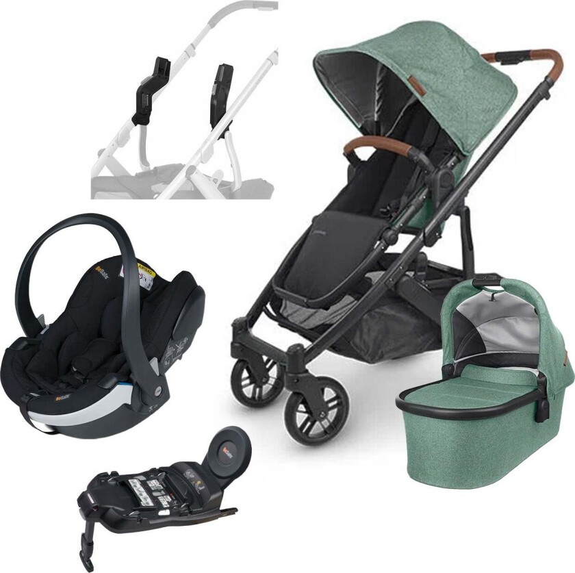 CRUZ V2 Duovogn inkl. BeSafe iZi Go Modular X2 &  Base, Gwen Green -  Duovogner