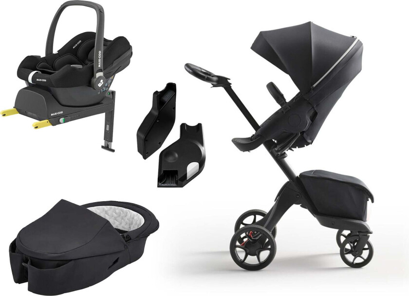 Xplory X Duovogn inkl. Maxi-Cosi CabrioFix i-Size & Base, Rich Black - Duovogner