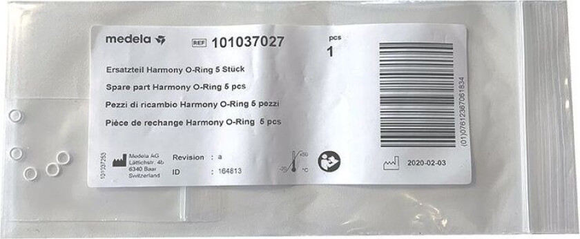Harmony O-ring, 5-pack - Brystpumper & Tilbehør - Silikon