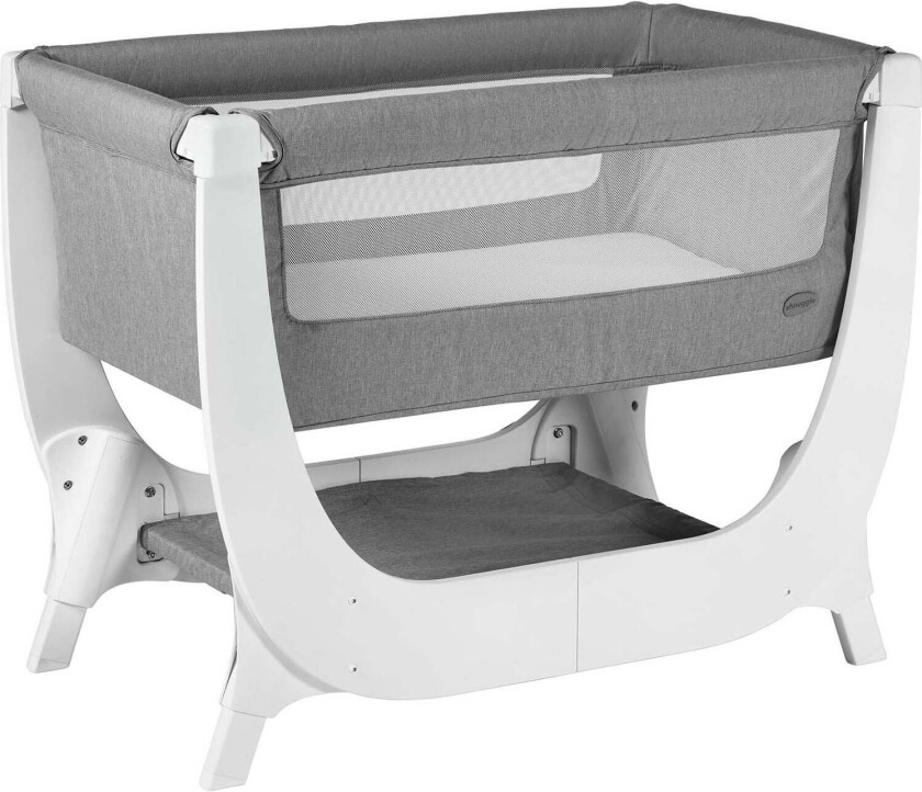 Air Bedside Crib, Dove Grey - Bedside Crib - MDF,Metall,Polyester