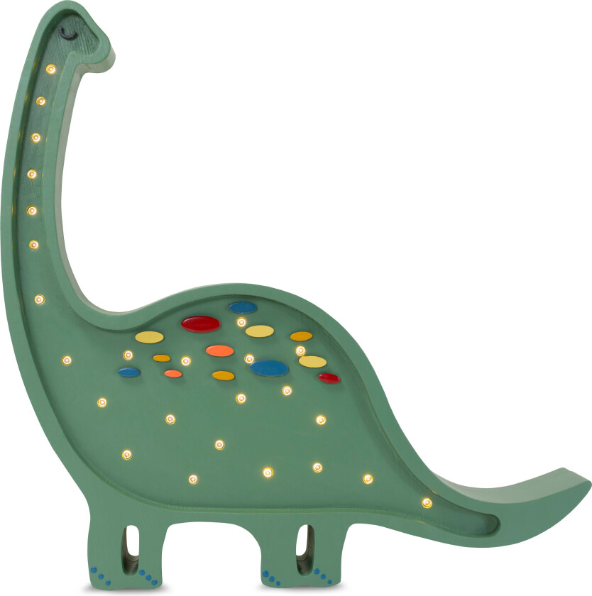 Lampe Dinosaur, Konfetti Grønn - Nattlamper