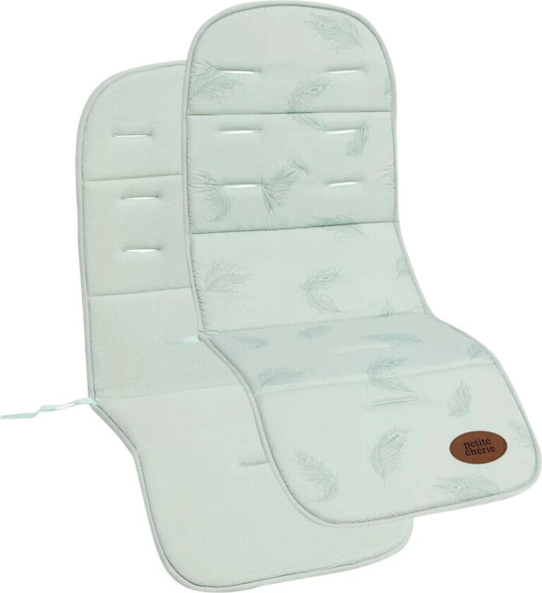 Feathers Seteunderlag, Smoke Green - Sitteputer & Lammeskinn - 100% Polyester