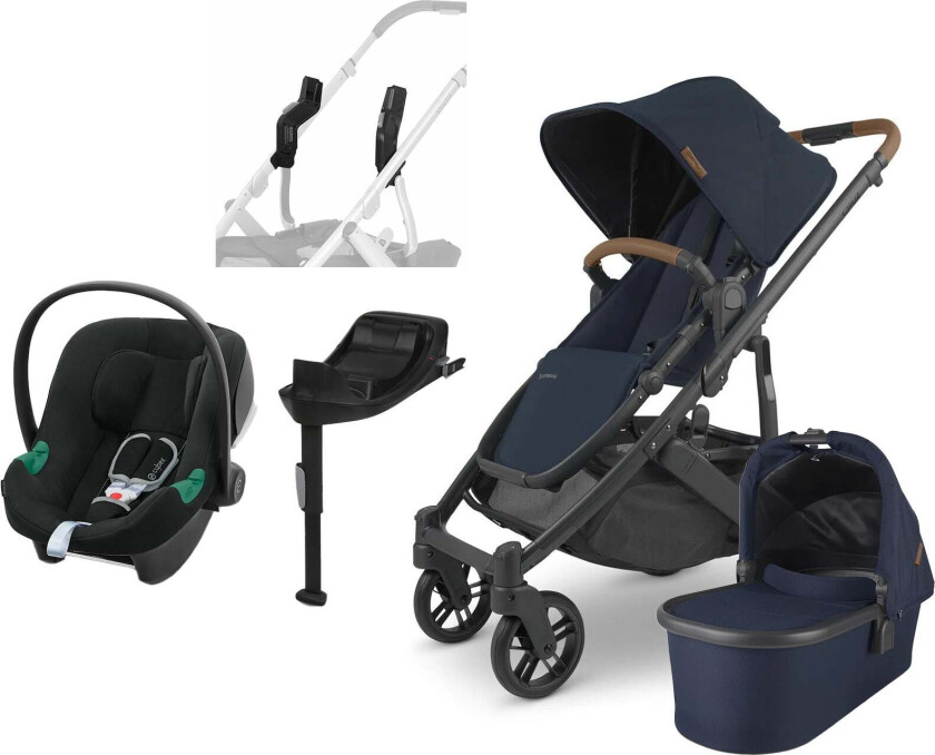 CRUZ V2 Duovogn inkl. Cybex Aton B2 &  Base, Noa Navy -  Duovogner