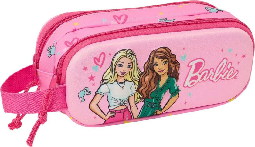 3D Dobbeltpennal, Rosa - Pennal - Polyester