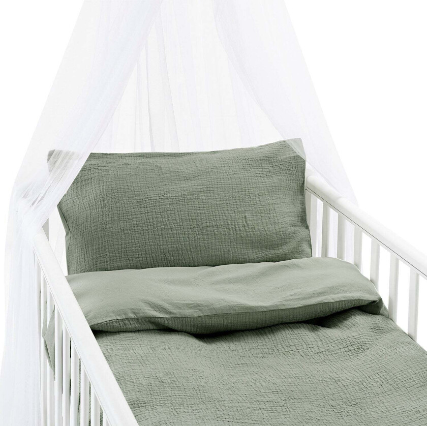 Sengesett Rolling 100 x 130 2-delt, Grønn - Sengesett - 100% Bomull