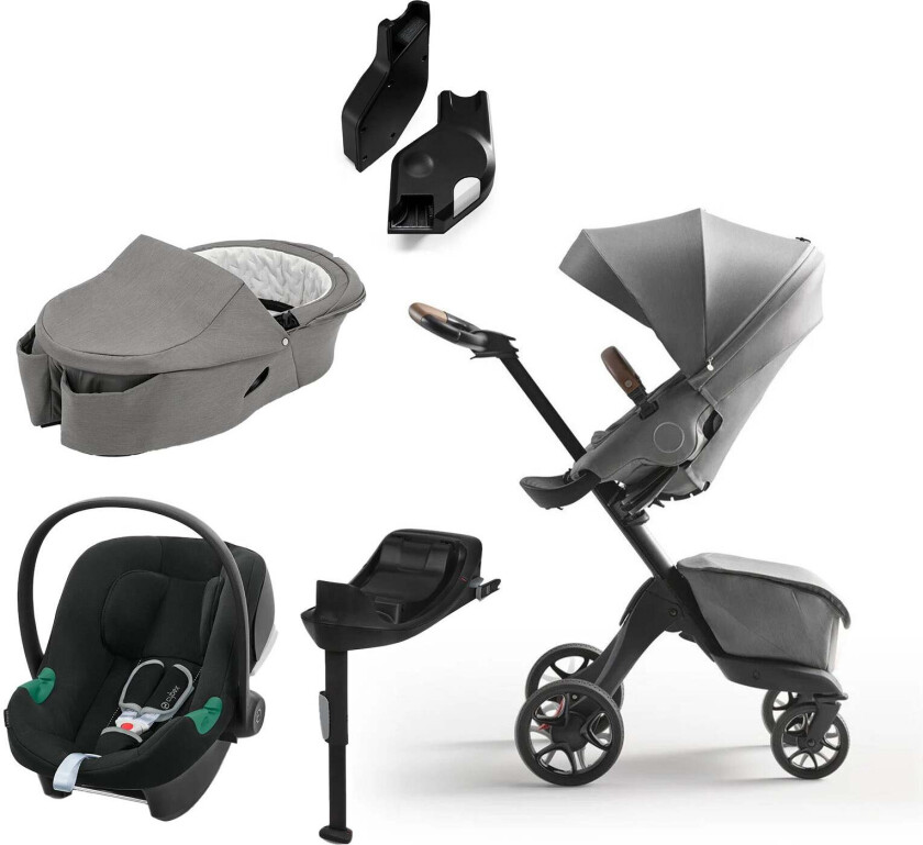 Xplory X Duovogn inkl. Cybex Aton B2 & Base, Modern Grey - Duovogner