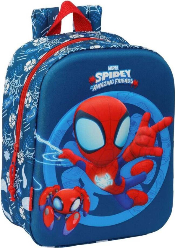 Spidey and His Amazing Friends 3D Mini Ryggsekk 6L, Marineblå - Ryggsekker - Polyester