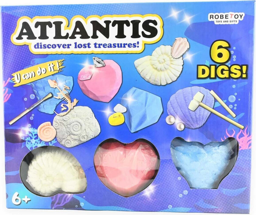 DIG IT OUT ATLANTIS Utgravingssett - Eksperiment - Plast