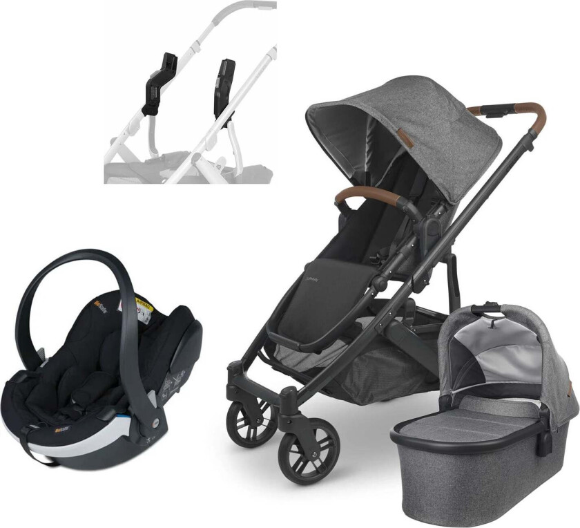 CRUZ V2 Duovogn inkl. BeSafe iZi Go Modular X2, Greyson Black -  Duovogner