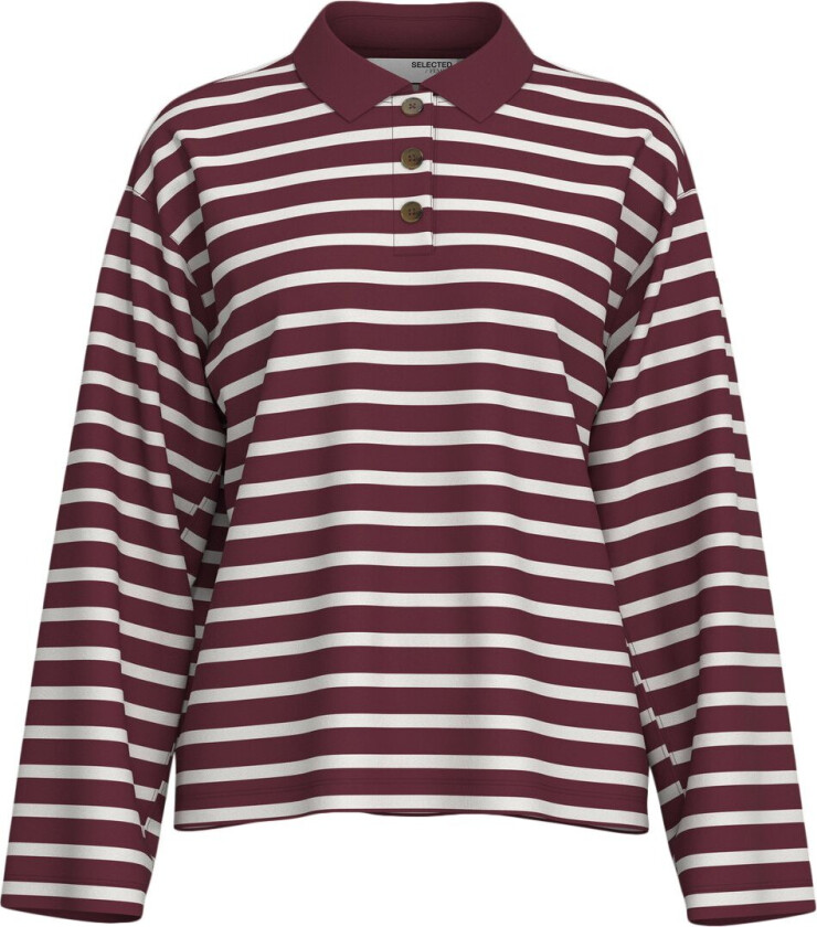 Slfwada LS Stripe Collar TOP Str L - Topper