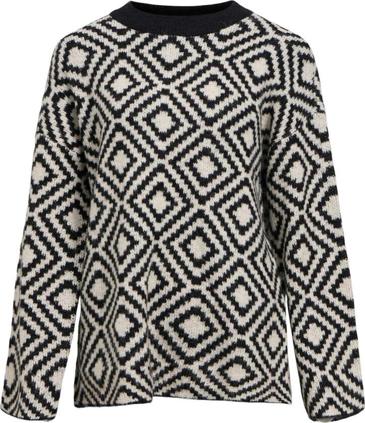 Objdiana LO L/S Knit Pullover Noos Str M/L - Topper