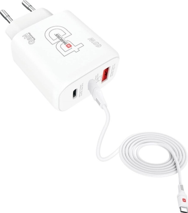Skross Power Charger 65W Pd Gan Combo+ Eu Usb-Oplader Indendør Udgangsstrøm Max. 3.25 A Usb 2.0 Tilslutning A, Usb-C® Antal Udgange: 3 X