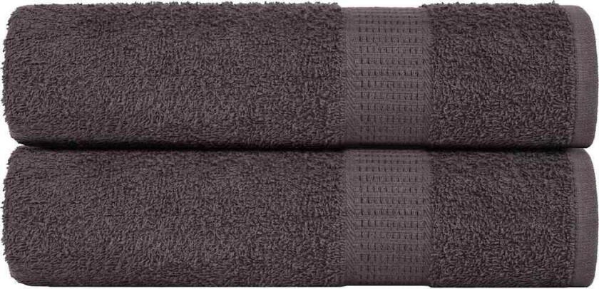 Badehåndklær 2 stk antrasitt 100x150 cm 360 g/m2 100 % bomull