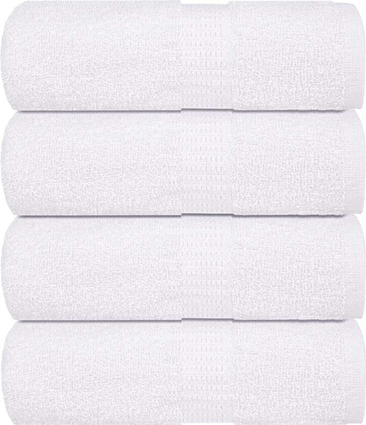 Bilde av Vaskekluter 4 stk hvit 15x21 cm 360 g/m2 100 % bomull