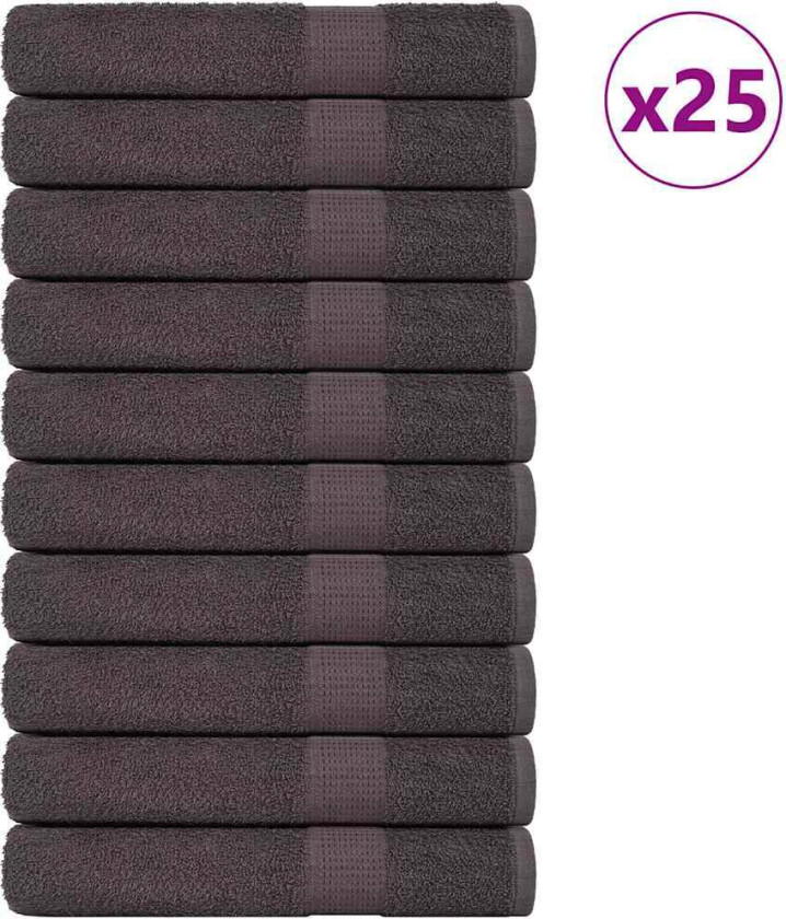 Badstuehåndklær 25 stk antrasitt 80x200cm 360 g/m2 100 % bomull