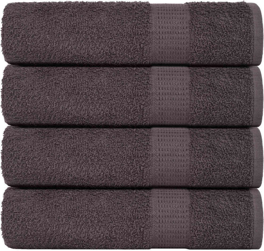 Dusjhåndklær 4 stk antrasitt 70x140 cm 360 g/m2 100 % bomull