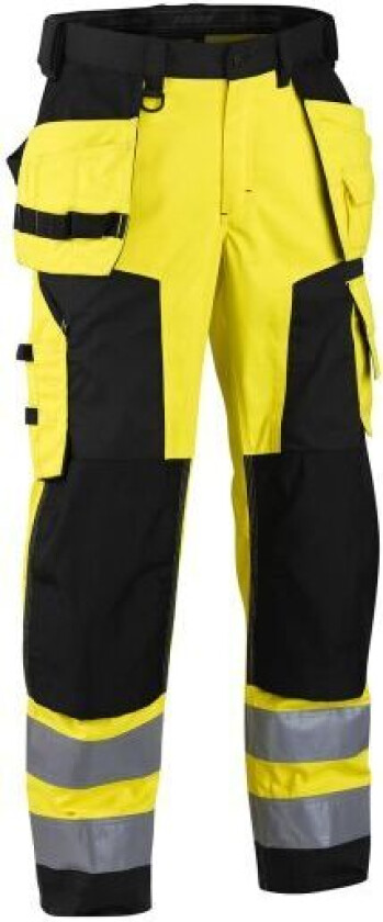 Blåkläder 156818113399D108 Synlighetsbukse varselgul/svart, håndverk Str. D108