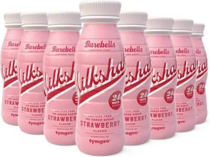 Protein Milkshake 8x330 ml, Jordbær