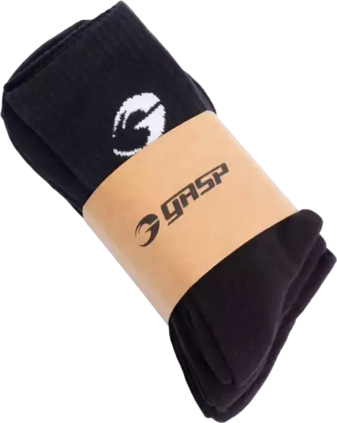 Gasp Crew Socks, 3 pk svarte sokker