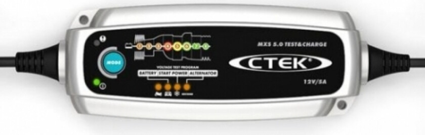 12V CTEK MXS5.0 5A TEST AND CHARGE lader 1.2-110Ah