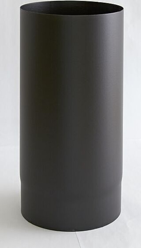 Røykrør rett Ø125/330 mm matt sort