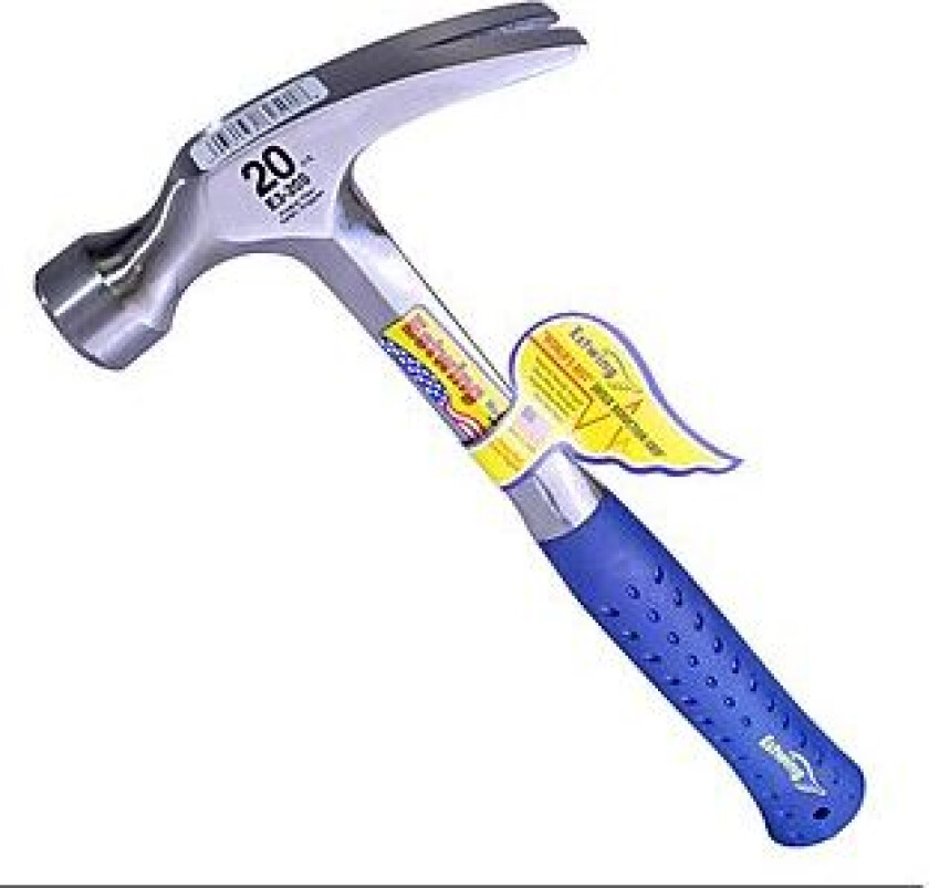 Hammer 20 oz rett klo m/ gummigrep