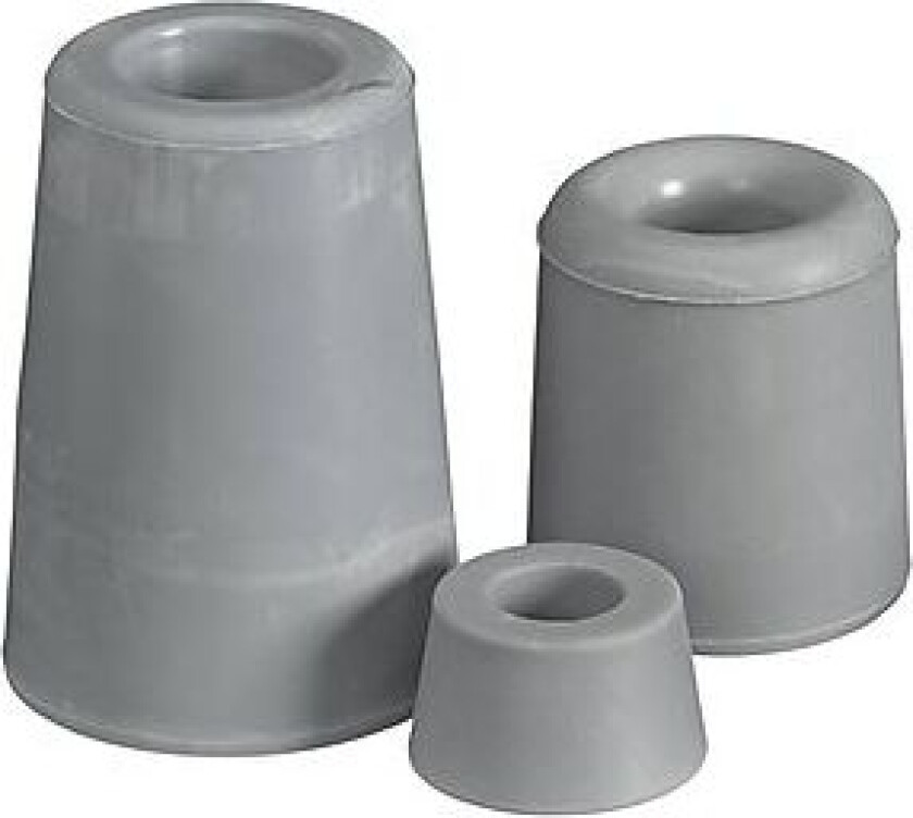 Dørstopper gummi grå 40x65mm