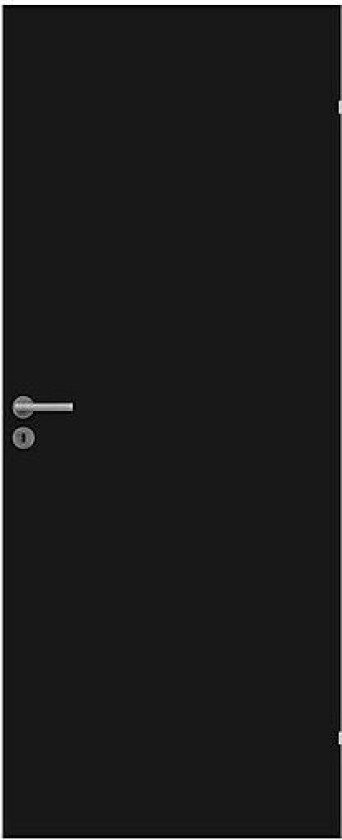 Dør stable 8x21 svart ncs s9000-n massiv malt dør