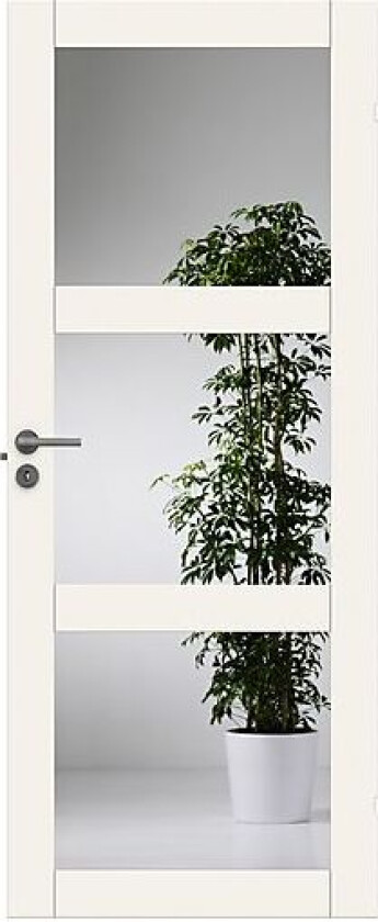 Dørbl purity gw03l 9x21 hvit glassdør 4mm herdet glass