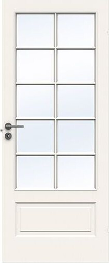 Dørbl compact sp10 9x20 hvit glassdør 4mm herdet glass