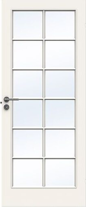 Dørbl compact sp12 10x20 hvit glassdør 4mm herdet glass