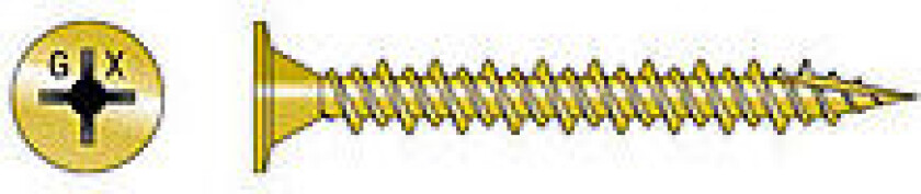 Laminatskrue gul BKF 4,2x25 250 stk