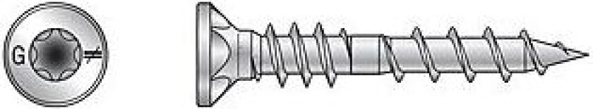Treskrue elforsinket 4,0x28 500 stk