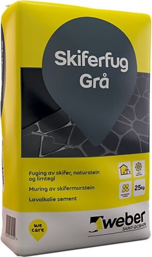 Skiferfug Grå 25Kg