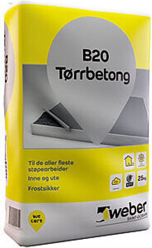 Bilde av Tørrbetong i plastsekk 25 kg b20
