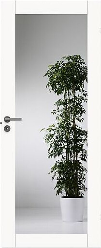 Dørbl unique gw01l 9x20 hvit glassdør 4mm herdet glass