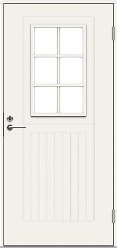 Ytterdør tradition med glass 80x210 cm venstrehengslet