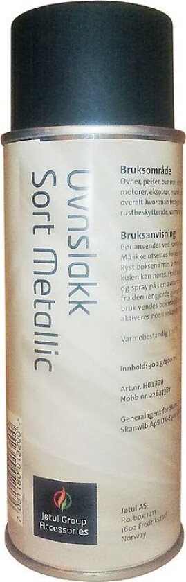 OVNSLAKK SPRAYBOKS 400ML SORT HAMMERSTRØM